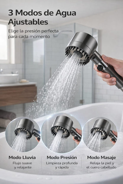 Regadera 2 en 1 para Mascotas | Limpia y Masajea al Mismo Tiempo